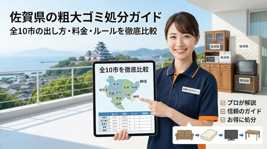 佐賀県の粗大ゴミ処分ガイド案内図