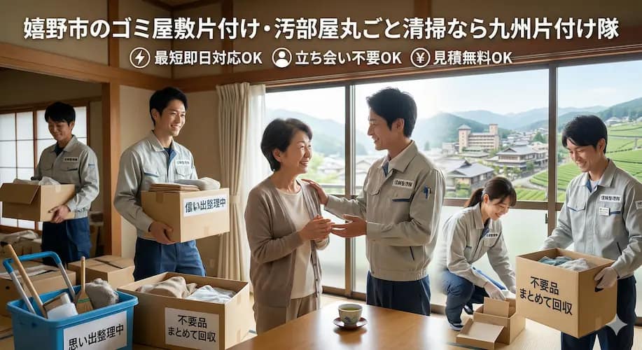 嬉野市のゴミ屋敷片付け・汚部屋丸ごと清掃なら九州片付け隊